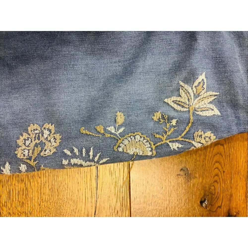 Democracy embroidered cropped jeans 10 ab technology - Picture 3 of 7